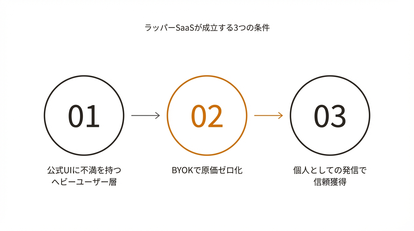ラッパーSaaSが成立する3つの条件