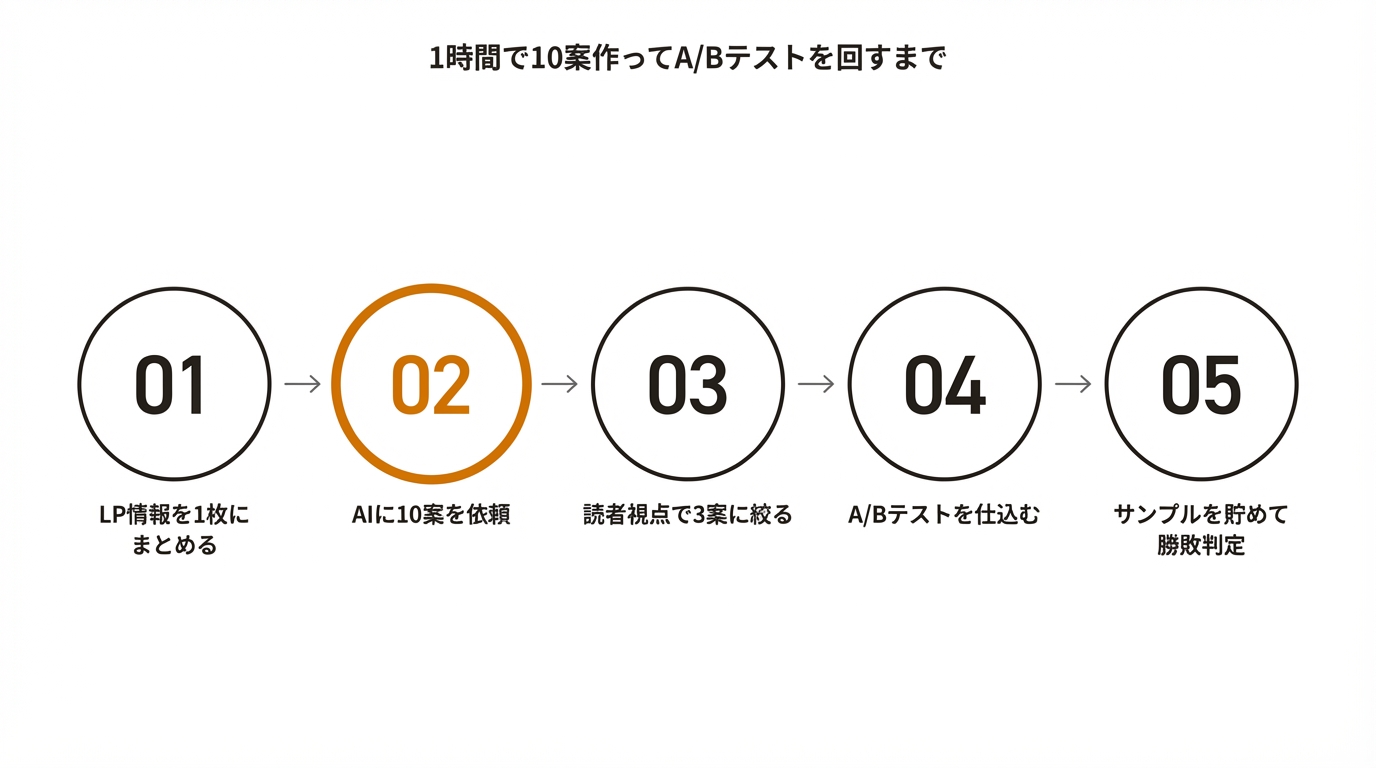 1時間で10案作ってA/Bテストを回すまで