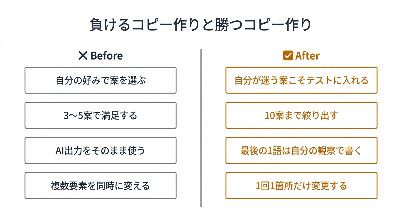 負けるコピー作りと勝つコピー作り
