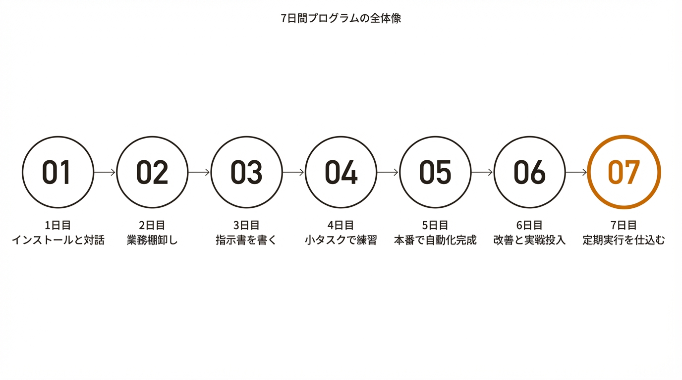 7日間プログラムの全体像