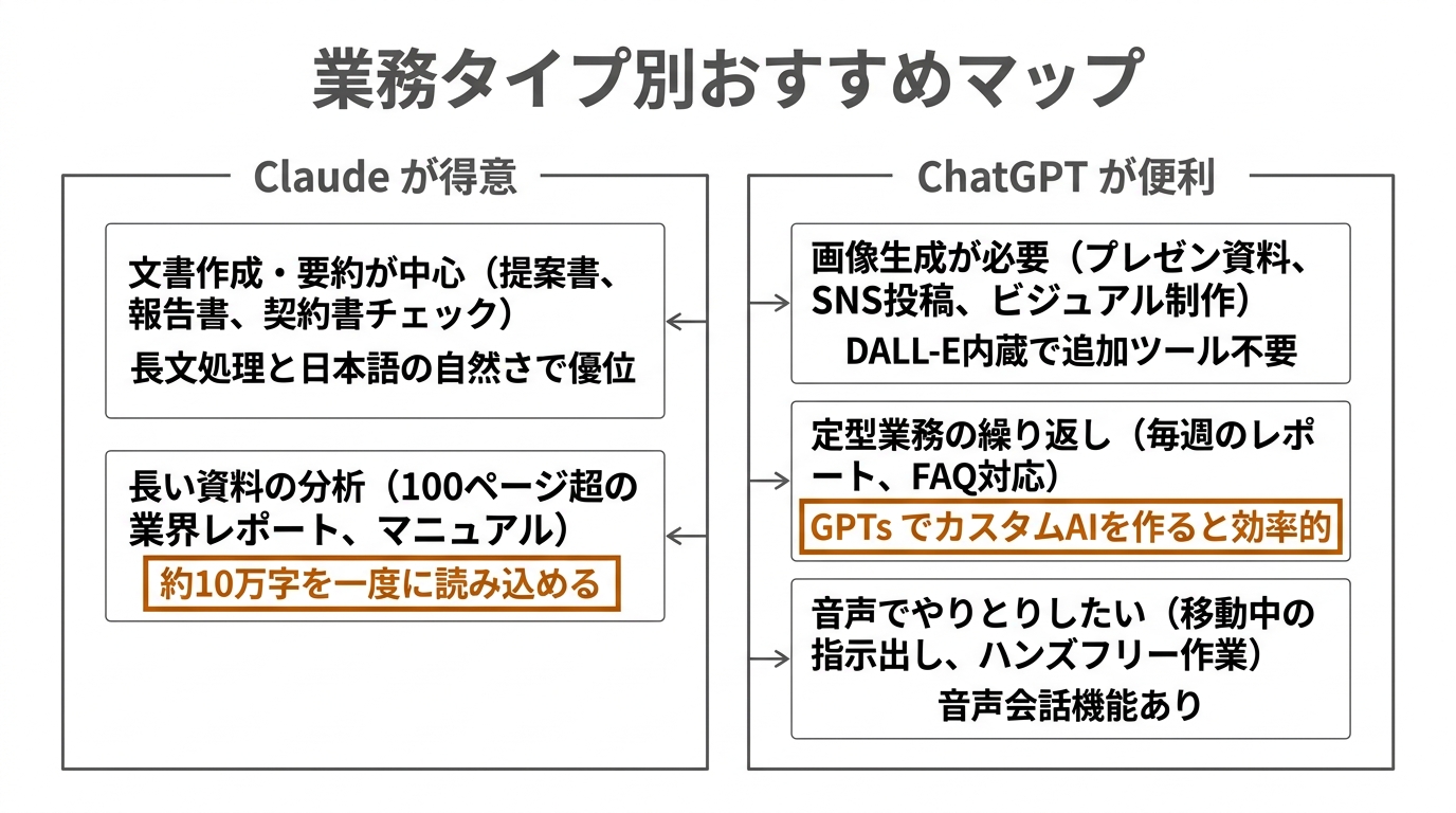 業務タイプ別おすすめマップ