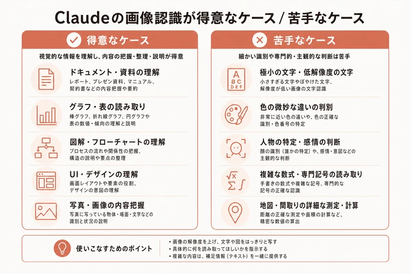 Claudeの画像認識が得意なケース / 苦手なケース