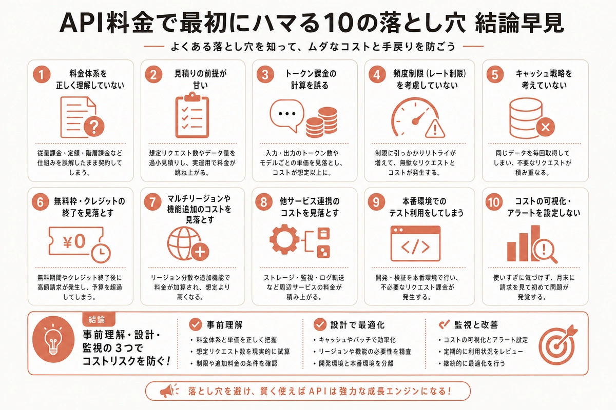 API料金で最初にハマる10の落とし穴 結論早見