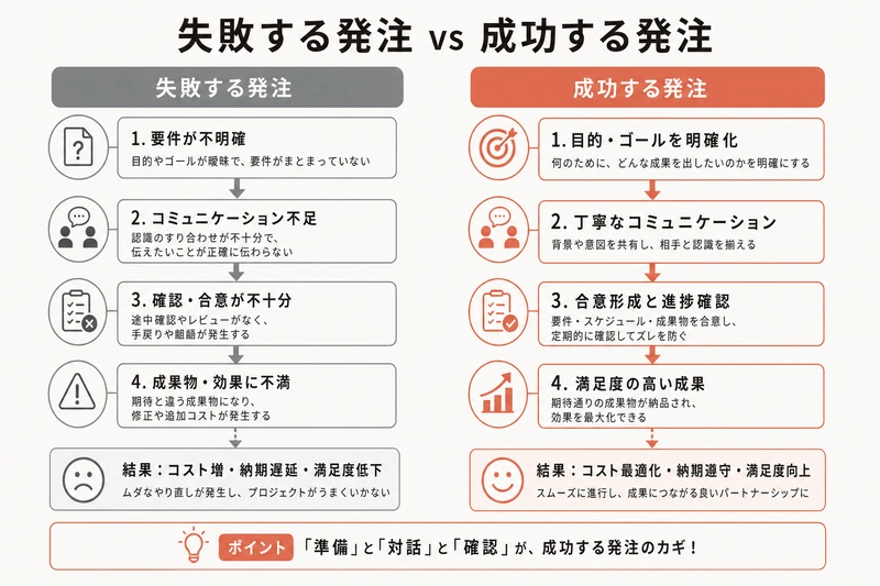 失敗する発注 vs 成功する発注