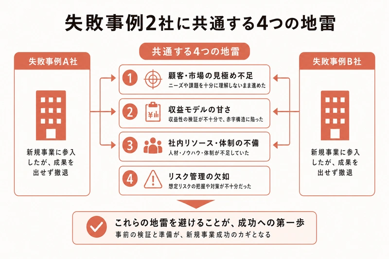失敗事例2社に共通する4つの地雷