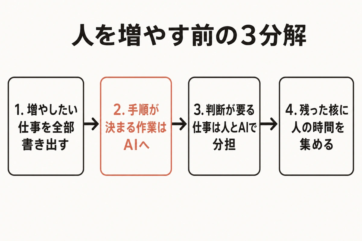人を増やす前の3分解