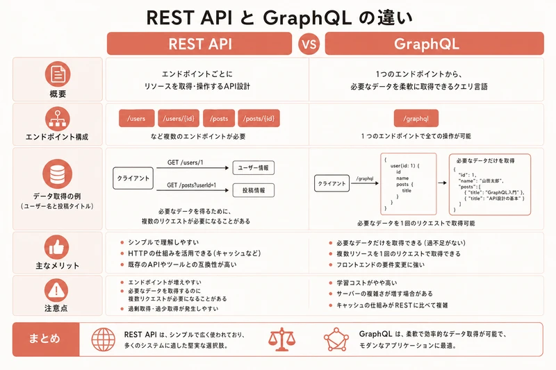 REST API と GraphQL の違い